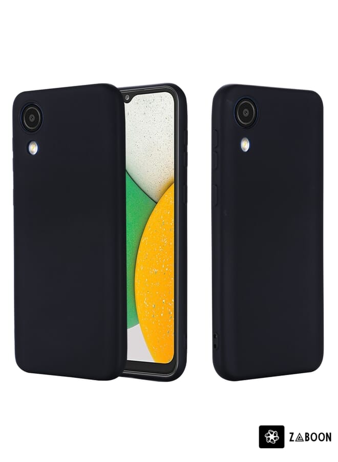 Zaboon حافظة واقية لهاتف سامسونج جالاكسي A03 كور من سيليكون سائل بلون نقي - Image 1