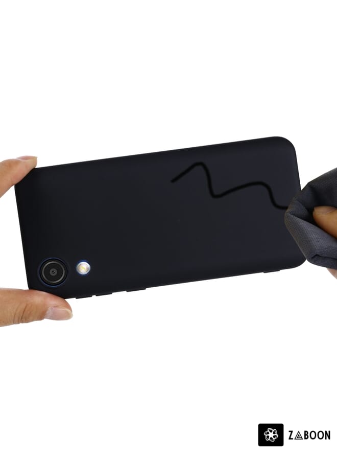 Zaboon حافظة واقية لهاتف سامسونج جالاكسي A03 كور من سيليكون سائل بلون نقي - Image 5