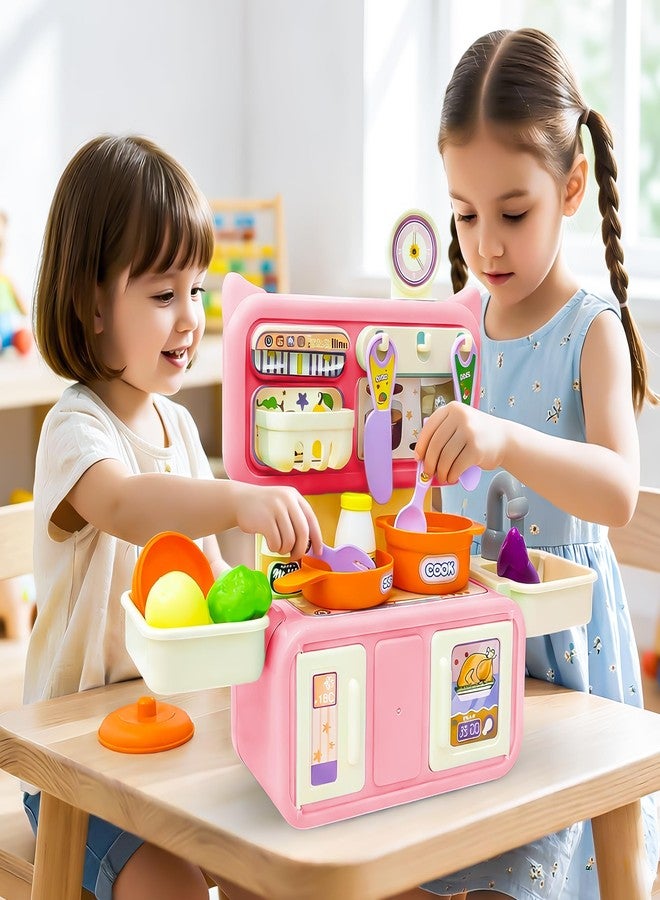 NHR Dream My Home Kitchen Set, Ultimate Modern Kitchen Set for Kids - Interactive Pretend Play Toy with Running Water | Kitchen Toys | Girls Toys | Realistic Cooking Action (3+ Years, Pink) - Image 1