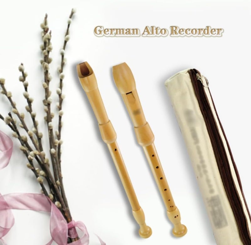 ZRAGEK Music Recorder Instrument, Beginner Adult German Alto Recorder, 8-hole Wooden Professional Playing Flute Instrument, Storage Bag + Cleaning Stick - Image 2