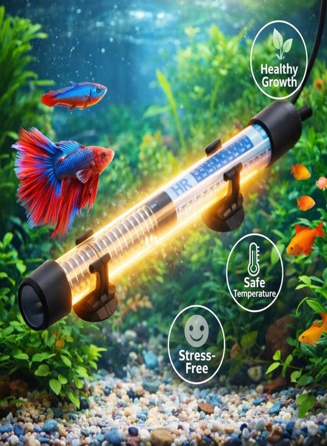 VAYINATO RS Electricals (25 Watts - Suits 20-30 Cm Tank) Aquarium Heater with Thermostat - Submersible Fish Tank Heater for Betta & Tropical Fish, Shatterproof Glass, Precise Temperature Control - Image 4