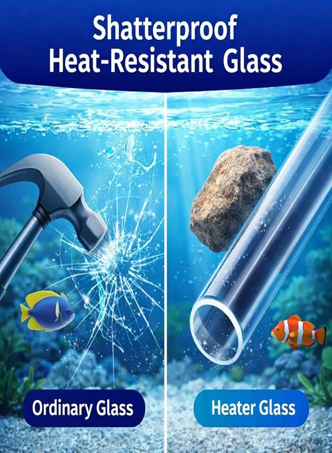 VAYINATO RS Electricals (25 Watts - Suits 20-30 Cm Tank) Aquarium Heater with Thermostat - Submersible Fish Tank Heater for Betta & Tropical Fish, Shatterproof Glass, Precise Temperature Control - Image 3