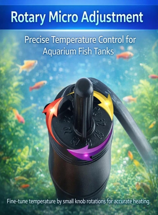 VAYINATO RS Electricals (25 Watts - Suits 20-30 Cm Tank) Aquarium Heater with Thermostat - Submersible Fish Tank Heater for Betta & Tropical Fish, Shatterproof Glass, Precise Temperature Control - Image 5