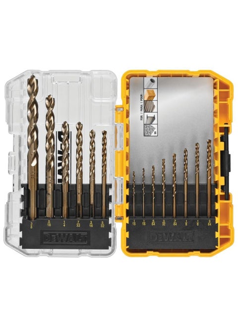 DEWALT Cobalt Alloy Steel Drill Bit Set with Pilot Point 14Piece DWA1240