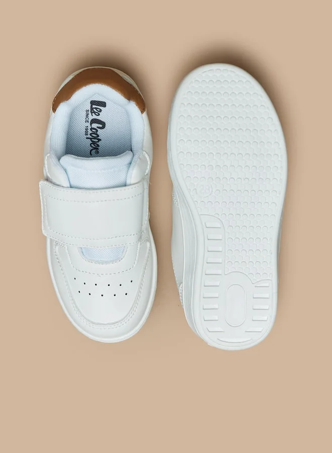 لي كوبر Boys' Textured Casual Sneakers With Hook And Loop Closure