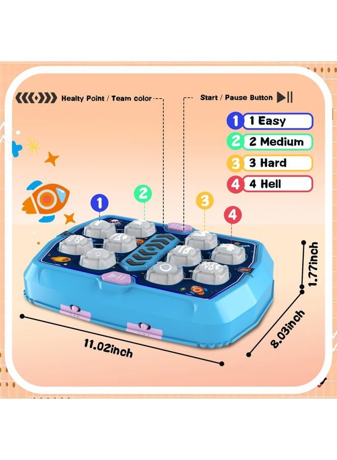 TooLion Hammer Mole Game for 3 4 5 6 Year Old Boys, Pounding Toys for Age 2-4, 3 Modes & Light Interactive Toddlers Toy with 2 Hammer, Baby Toy Gifts for Early Learning, Birthday Gift for Toddler Boy Girl - Image 4