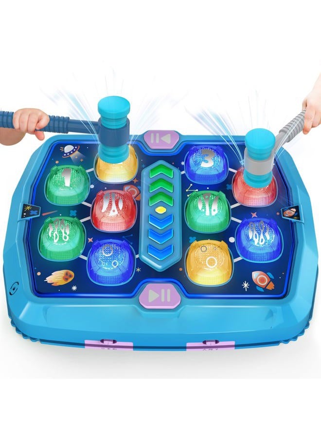 TooLion Hammer Mole Game for 3 4 5 6 Year Old Boys, Pounding Toys for Age 2-4, 3 Modes & Light Interactive Toddlers Toy with 2 Hammer, Baby Toy Gifts for Early Learning, Birthday Gift for Toddler Boy Girl - Image 1