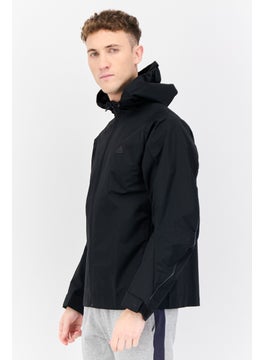 Adidas Men Sportswear Fit Long Sleeves Outdoor Jacket, Black  - Image 2