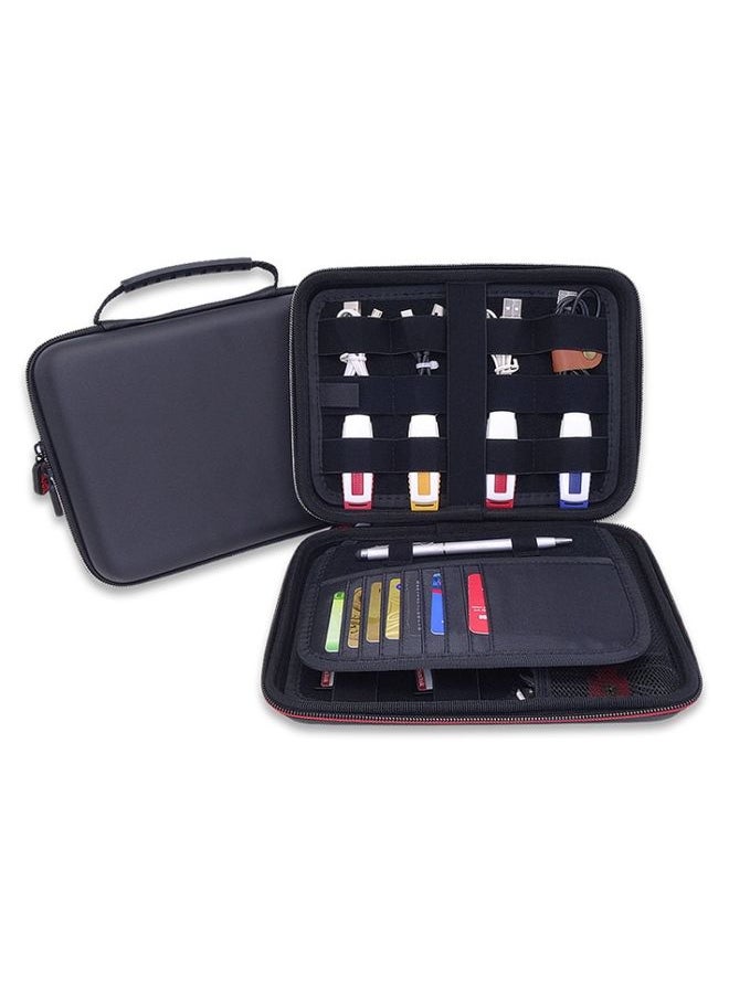 BURAQ GHKJOK GH1322 Large Capacity U Disk SD Card Mobile Hard Disk Bag(Black)  - Image 1