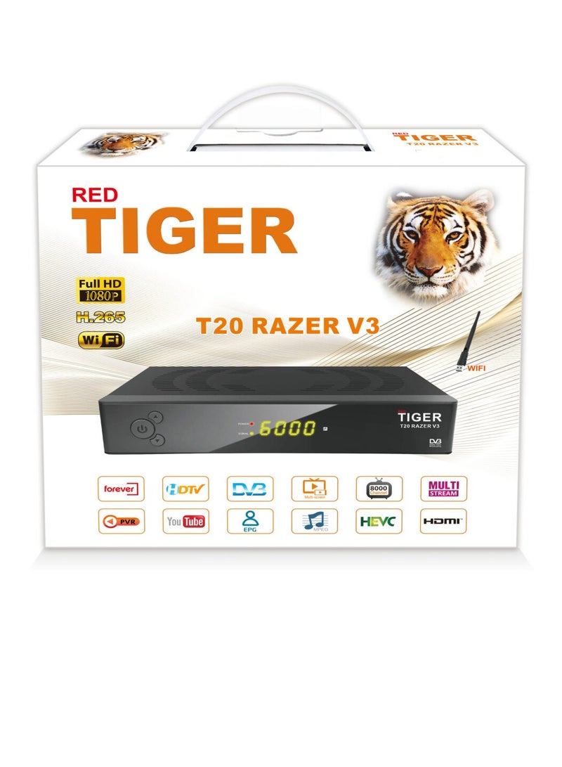 TIGER TIGER T-20 RAZER V3 DIGITAL SATELLITE RECEIVER H-265