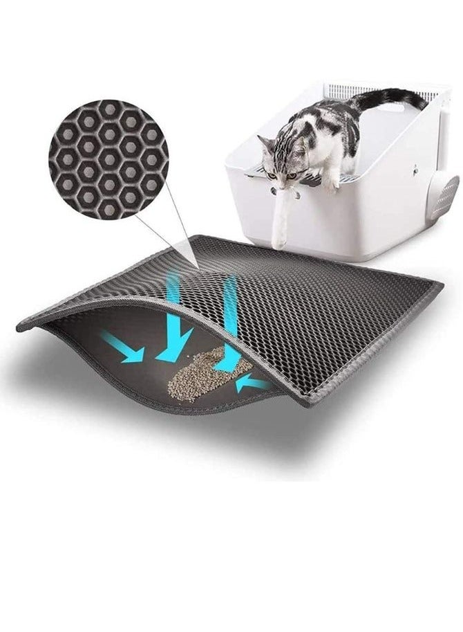 Honeycomb Pet Cat Litter Mat Double Layer Foldable Trapper Mats size 40x50cm - Image 2