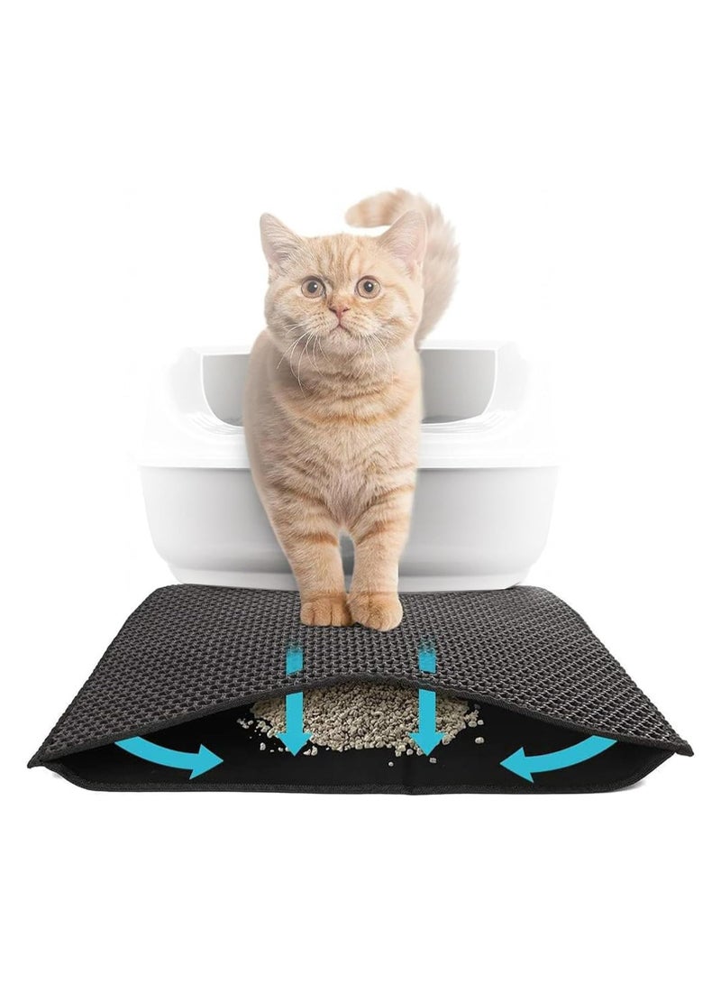 Honeycomb Pet Cat Litter Mat Double Layer Foldable Trapper Mats size 40x50cm - Image 3