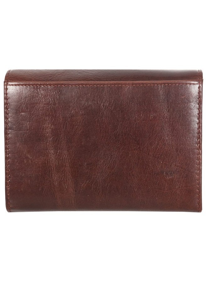 Sassora Genuine Leather Women Brown RFID Protected Medium Purse (4 Card Holders) - Image 5