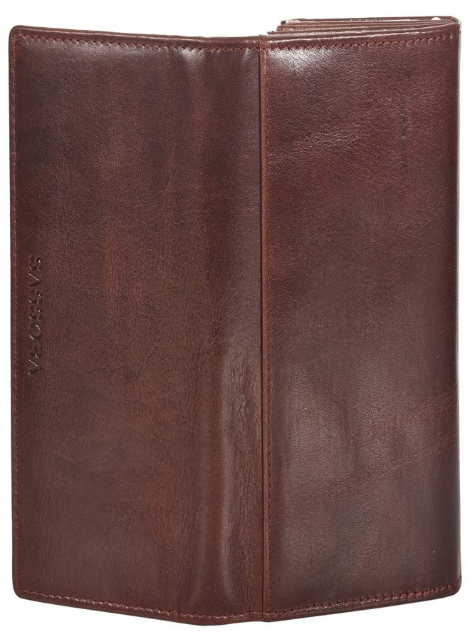 Sassora Genuine Leather Women Brown RFID Protected Medium Purse (4 Card Holders) - Image 4
