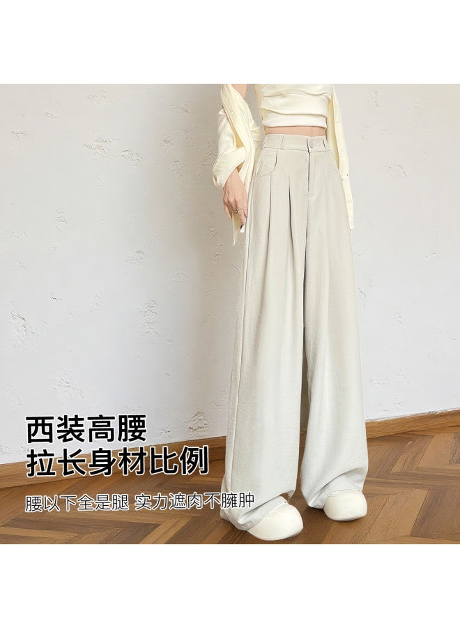 Moonbadi Thin Milk Tea Suit Pants, Women'S Casual Trousers, High-Waisted Pants, Tummy Control, Leg-Lengthening, Fashionable And Versatile, Slimming And Stylish - Image 3