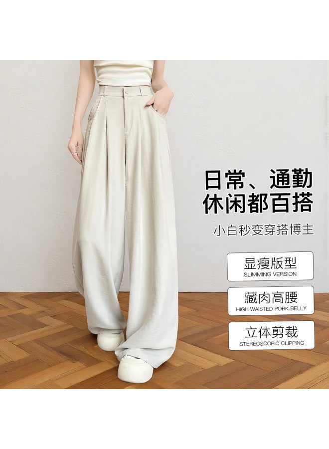 Moonbadi Thin Milk Tea Suit Pants, Women'S Casual Trousers, High-Waisted Pants, Tummy Control, Leg-Lengthening, Fashionable And Versatile, Slimming And Stylish - Image 4