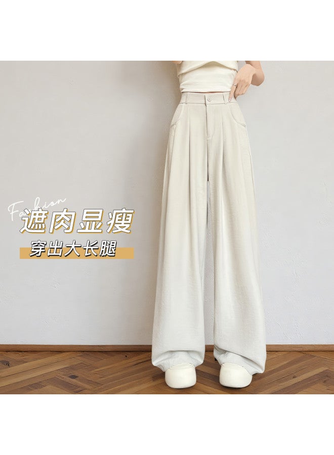 Moonbadi Thin Milk Tea Suit Pants, Women'S Casual Trousers, High-Waisted Pants, Tummy Control, Leg-Lengthening, Fashionable And Versatile, Slimming And Stylish - Image 2