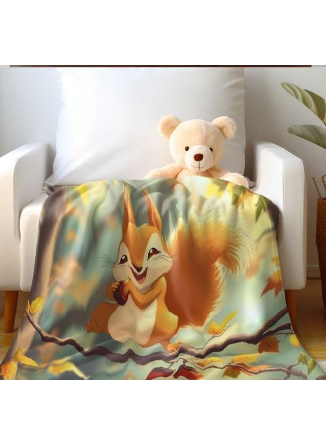 Children's or student cartoon flannel thin blanket (warm and comfortable, suitable for sleep, games) 100cm*150cm - 268