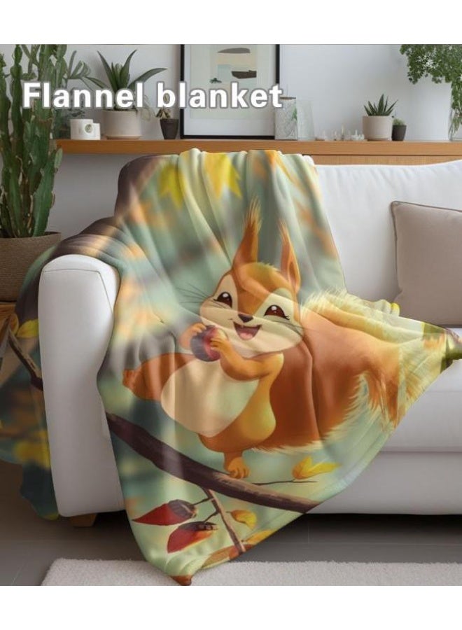 Children's or student cartoon flannel thin blanket (warm and comfortable, suitable for sleep, games) 100cm*150cm - 268
