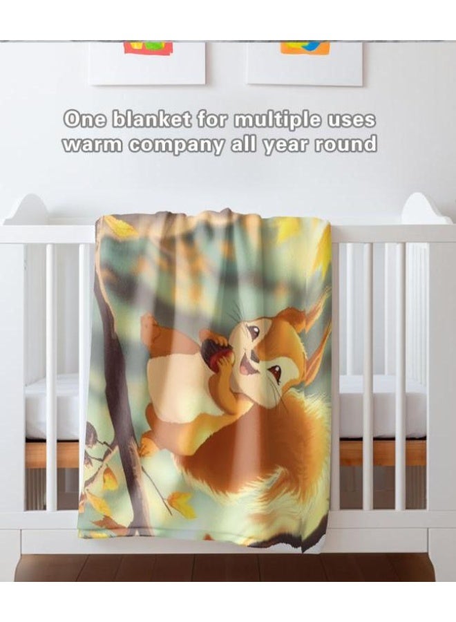 Children's or student cartoon flannel thin blanket (warm and comfortable, suitable for sleep, games) 100cm*150cm - 268
