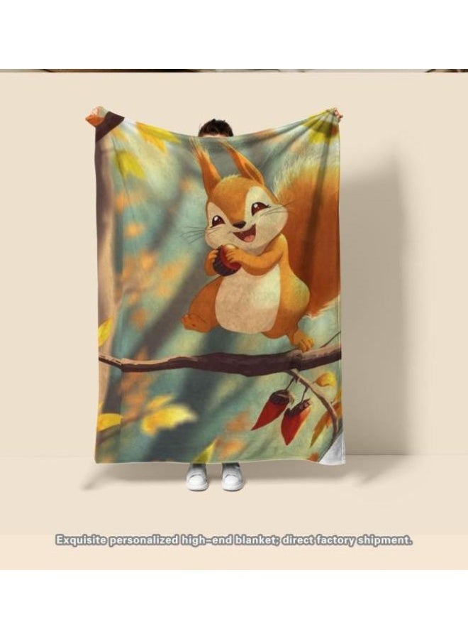Children's or student cartoon flannel thin blanket (warm and comfortable, suitable for sleep, games) 100cm*150cm - 268