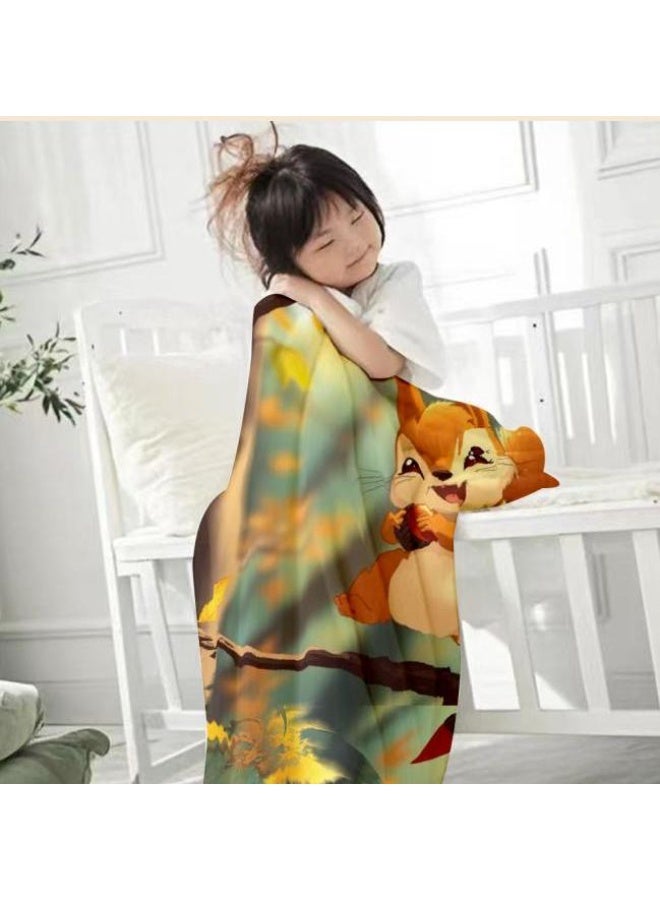 Children's or student cartoon flannel thin blanket (warm and comfortable, suitable for sleep, games) 100cm*150cm - 268