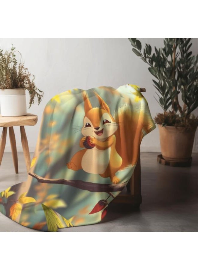 Children's or student cartoon flannel thin blanket (warm and comfortable, suitable for sleep, games) 100cm*150cm - 268