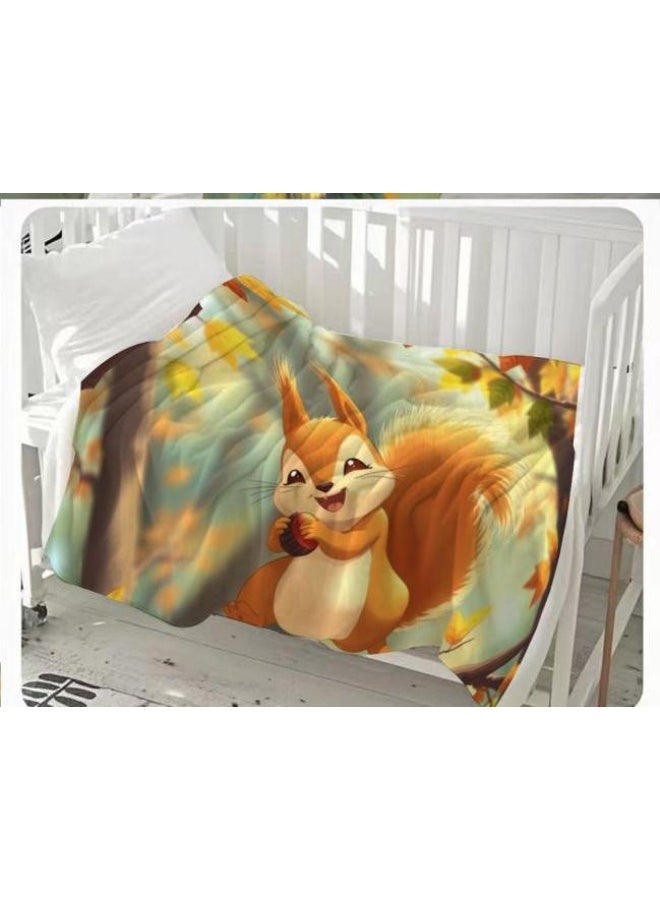 Children's or student cartoon flannel thin blanket (warm and comfortable, suitable for sleep, games) 100cm*150cm - 268