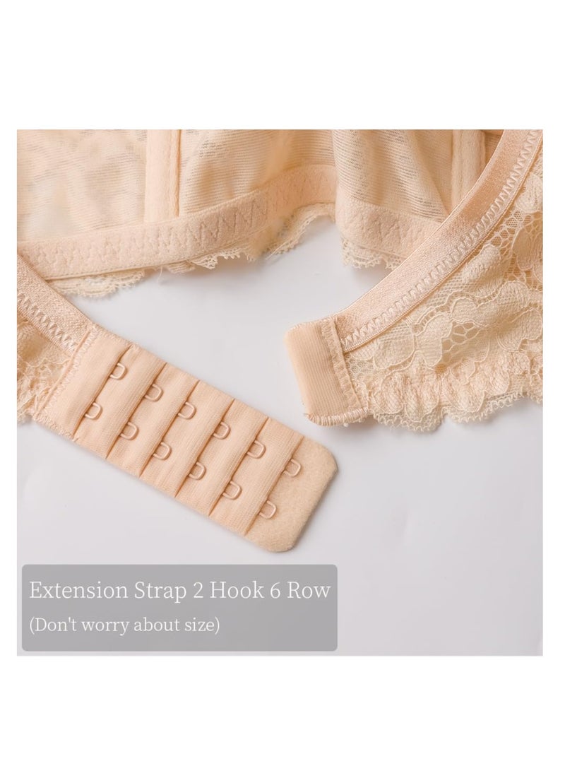 SYOSI Womens Low Back Bra, Seamless Backless Bras with Clear Straps, U Shape Low Cut Multiway Convertible Lace Backless Bra, Push Up Backless Bras 38/85B - Image 4