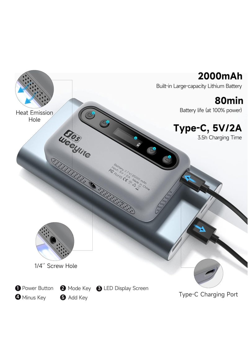 Generic - KASTWAVE RGB Video Light with App Control 360° Full Color Portable Photography Light 26 Scene Modes Rechargeable Mini LED Selfie Light 2800K-6800K - Image 1