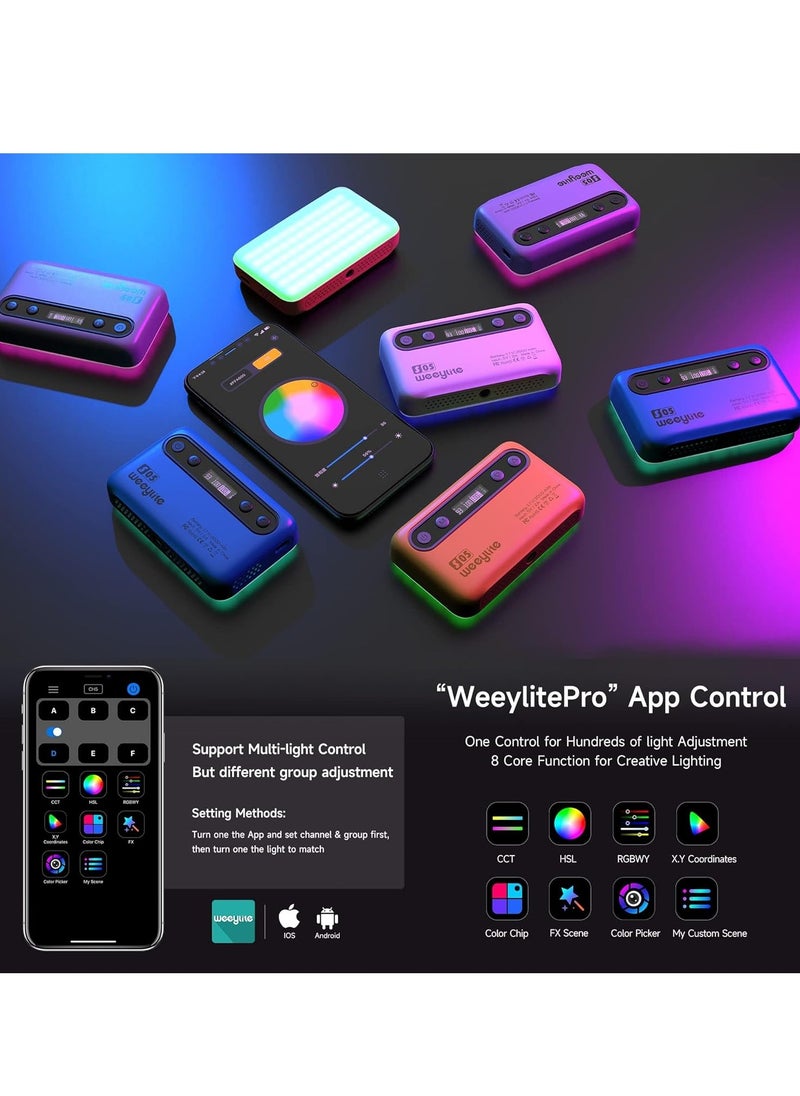 Generic - KASTWAVE RGB Video Light with App Control 360° Full Color Portable Photography Light 26 Scene Modes Rechargeable Mini LED Selfie Light 2800K-6800K - Image 1