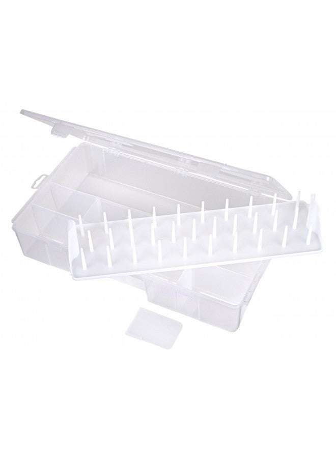 ArtBin 7003AB Sew-Lutions Sewing Supply Storage System with Lift-Out Thread Spool Tray, [1] Plastic Storage Case, Clear - Image 3
