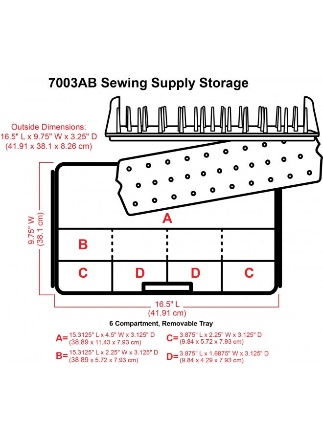 ArtBin 7003AB Sew-Lutions Sewing Supply Storage System with Lift-Out Thread Spool Tray, [1] Plastic Storage Case, Clear - Image 5