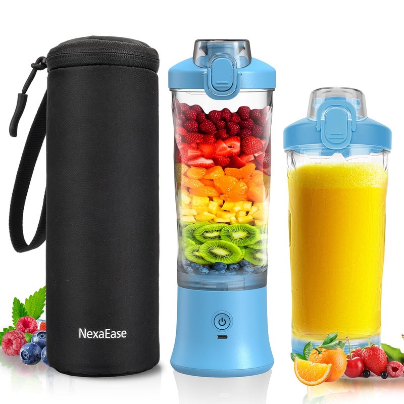 NexaEase Portable Blender Personal Juicer for Shakes and Smoothies 20 OZ Electric Protein Shaker Bottle with Insulated Sleeve Travel Lid USBC Rechargeable Mini Small Blender Cup for Kitchen Office Gym - Image 2