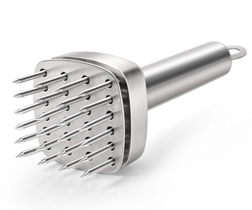Aliglow 304 Stainless Steel Meat Tenderizer Needle Meat Hammer Mallet Tool Pounder For Tenderizing and Pounding Steak, Beef Pork Chicken BBQ And Poultry - Image 1