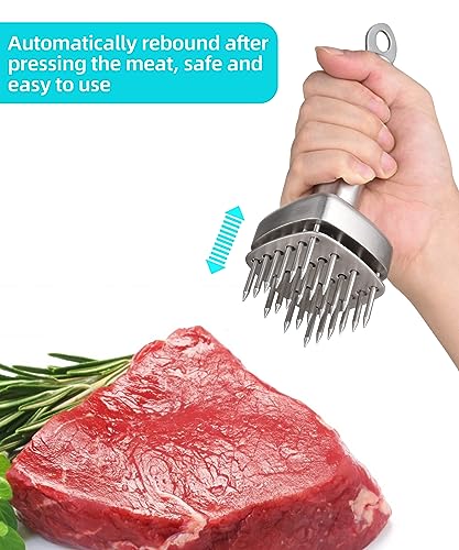 Aliglow 304 Stainless Steel Meat Tenderizer Needle Meat Hammer Mallet Tool Pounder For Tenderizing and Pounding Steak, Beef Pork Chicken BBQ And Poultry - Image 4