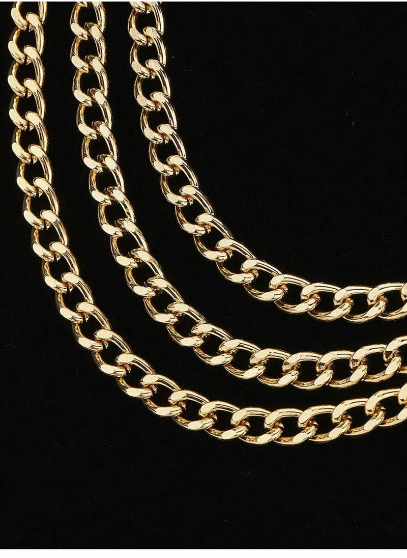 Excefore - Metal Waist Chain Belts, Multi Layer Waist Chain Dress Belts for Jeans Skirts Pants Dresses Girls Women - Image 1