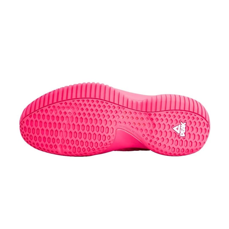 PEAK High Top Mens Basketball Shoes Streetball Master Breathable Non Slip Outdoor Sneakers Cushioning Workout Shoes for Fitness Pink US Size 11 - Image 5