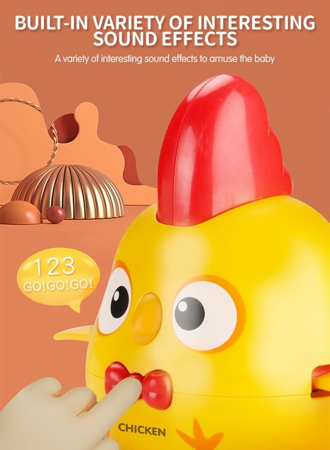 GROIC Crawling Chicken Baby Toys with Music, Glowing Sensory Toys, for Toddlers, Interactive Toddlers Sensor Obstacle Avoidance, Fun Moving - Image 3