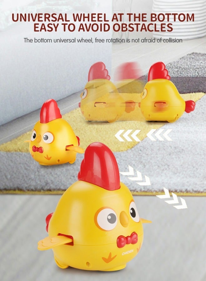 GROIC Crawling Chicken Baby Toys with Music, Glowing Sensory Toys, for Toddlers, Interactive Toddlers Sensor Obstacle Avoidance, Fun Moving - Image 4