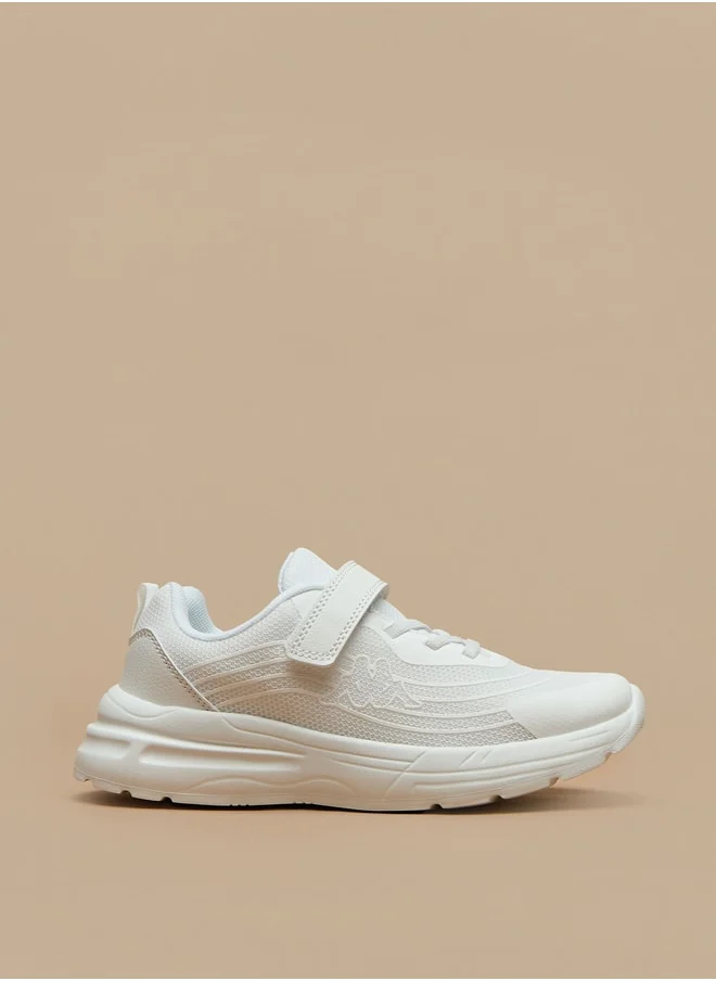 كابا Boys' Mesh Textured Walking Shoes with Hook and Loop Closure