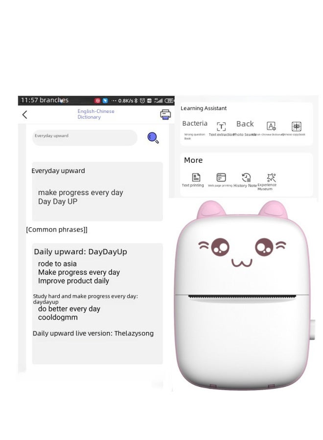 Portable Mini Printerc9 Mini Thermal Printer Bluetooth Mobile Phone Photo Printer Pocket Student - Image 4