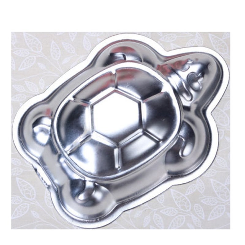 Pormasbenzer 2 Pcs Mini Small Aluminum Cake Mould Turtle Shape Cake Pan Decorating Mould Pudding Chocolate Jelly Tins Baking Tool - Image 1