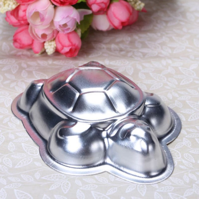 Pormasbenzer 2 Pcs Mini Small Aluminum Cake Mould Turtle Shape Cake Pan Decorating Mould Pudding Chocolate Jelly Tins Baking Tool - Image 4