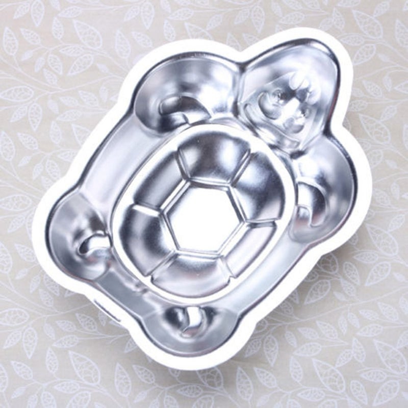 Pormasbenzer 2 Pcs Mini Small Aluminum Cake Mould Turtle Shape Cake Pan Decorating Mould Pudding Chocolate Jelly Tins Baking Tool - Image 5