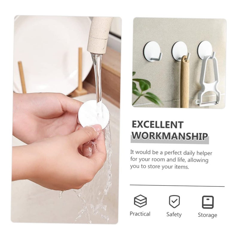 8Pcs No Punching Adhesive Wall Hangers for Kitchen Bathroom Coat Hooks - Image 4