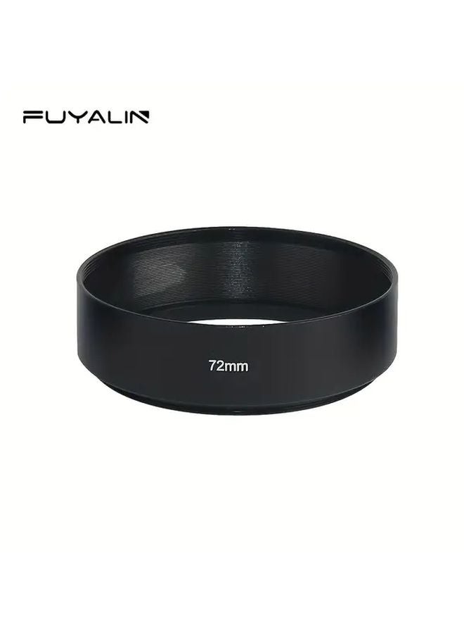 غطاء عدسة قياسي 72 مم مصنوع من سبائك الألومنيوم مع تركيب ملولب لكاميرات الدي إس إل والكاميرات بدون مرآة - Image 1