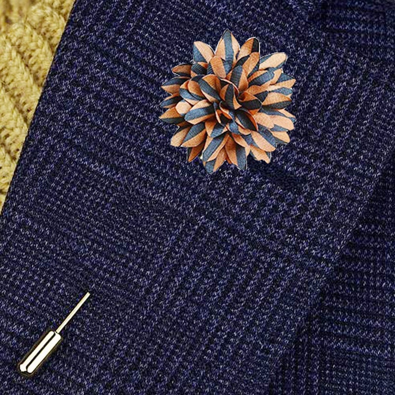 Geek-M Lapel Pins for Men Wedding Flower Boutonniere Flower Pin for Suit Pack of 12 - Image 5