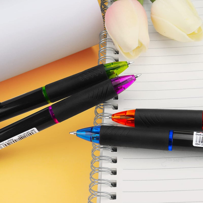 Bribobo 4 Pack Multicolor Ballpoint Pens 4-in-1 0.7mm Colored Retractable Ballpoint Gift Pens for Office School Supplies Students Gift - Image 5