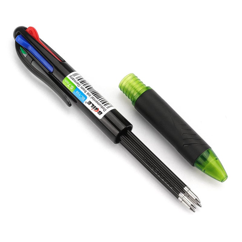 Bribobo 4 Pack Multicolor Ballpoint Pens 4-in-1 0.7mm Colored Retractable Ballpoint Gift Pens for Office School Supplies Students Gift - Image 3